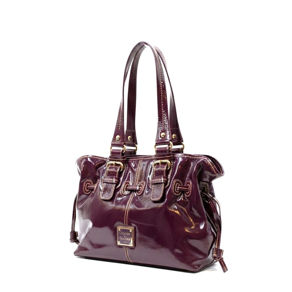 DOONEY & BOURKE Chiara Tote Patent Leather Purple Handbag - Medium